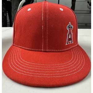 Los Angeles Angels Red Baseball Cap Hat Sixth Man One Size Flap Lock Back